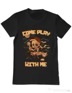 Tricou ADLER barbat Come play with me Negru