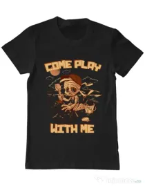 Tricou ADLER barbat Come play with me Negru