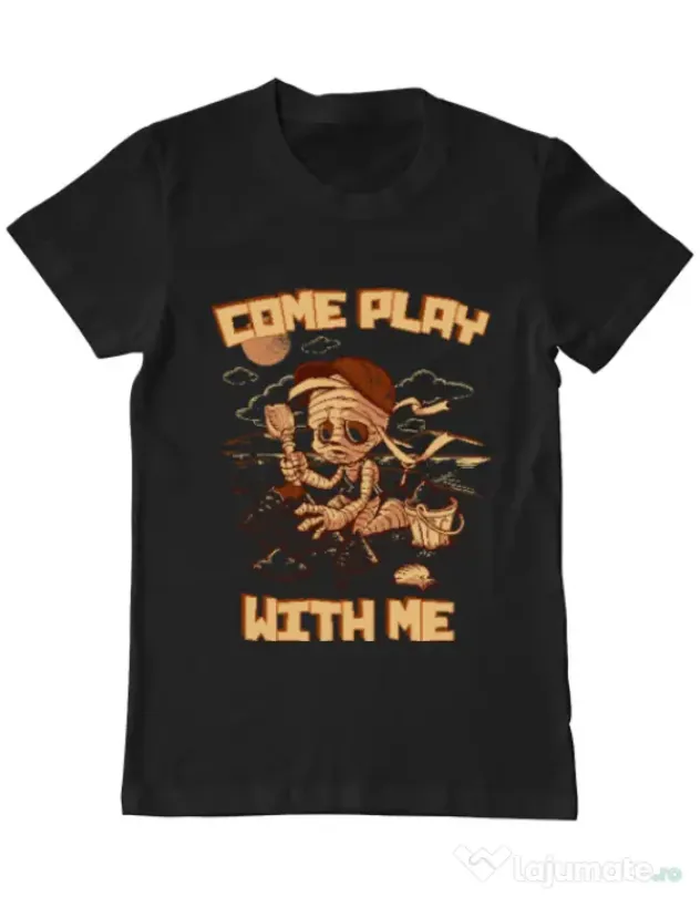 Tricou ADLER barbat Come play with me Negru