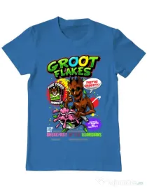 Tricou ADLER barbat Groot flakes Albastru azuriu