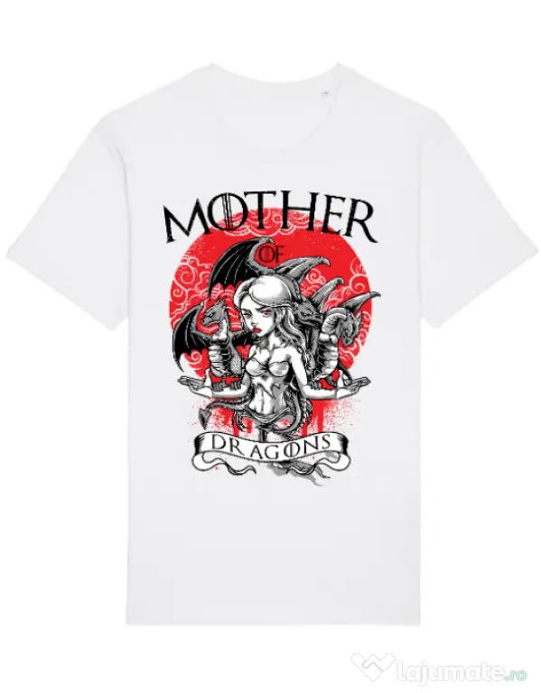 Tricou STANLEY STELLA barbat Mother of dragons Alb