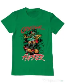 Tricou ADLER barbat Original hipster Verde mediu
