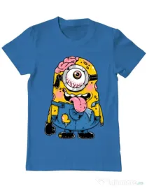 Tricou ADLER barbat Zombie minion Albastru azuriu