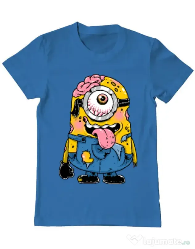 Tricou ADLER barbat Zombie minion Albastru azuriu