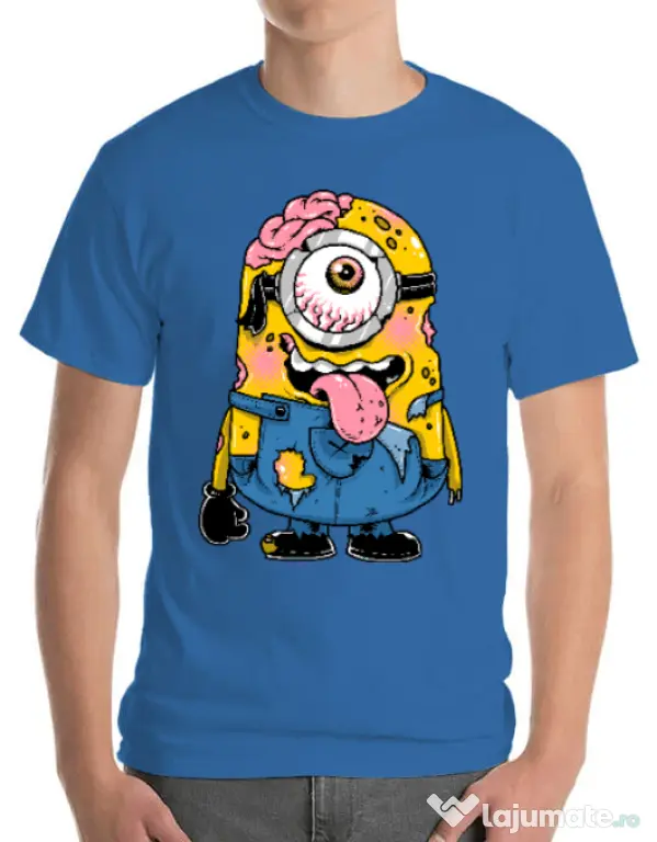 Tricou ADLER barbat Zombie minion Albastru azuriu