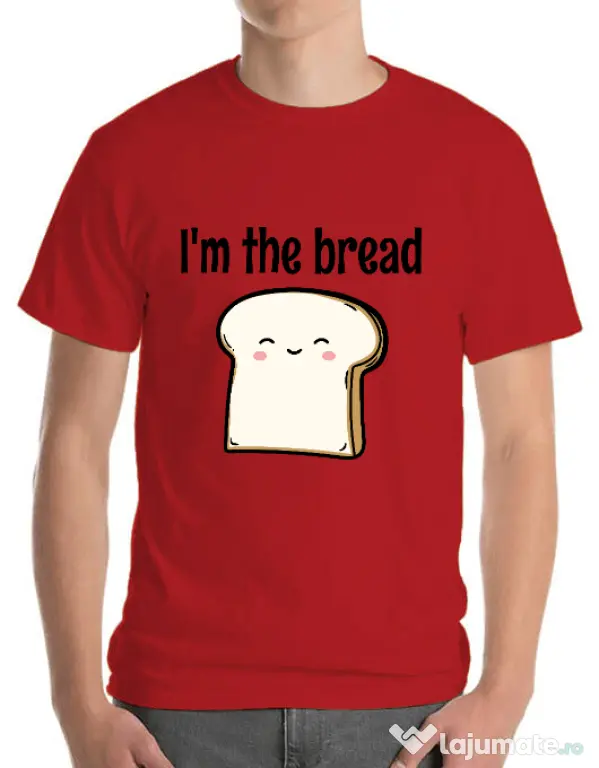 Tricou ADLER barbat I am the bread Rosu