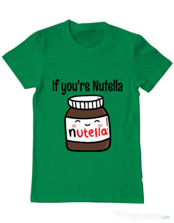 Tricou ADLER barbat If you are nutella Verde mediu