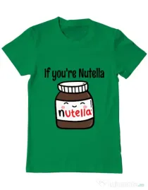 Tricou ADLER barbat If you are nutella Verde mediu