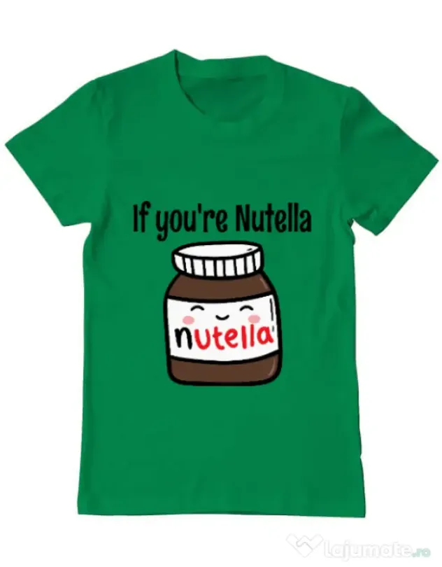 Tricou ADLER barbat If you are nutella Verde mediu