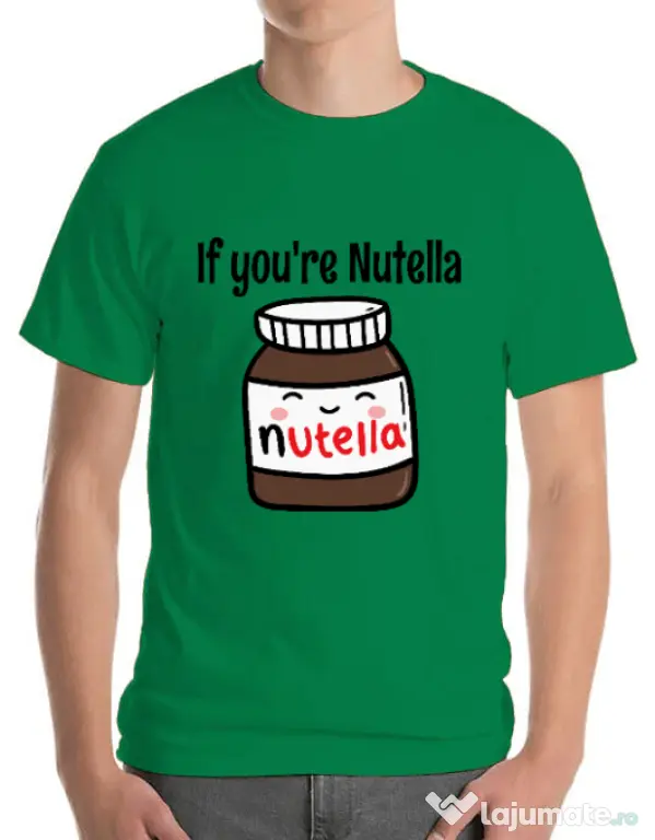 Tricou ADLER barbat If you are nutella Verde mediu