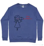Bluza ADLER barbat Cuvinte de dragoste 2 Albastru melanj