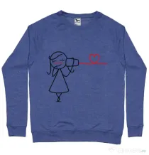 Bluza ADLER barbat Cuvinte de dragoste 2 Albastru melanj