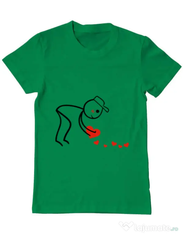 Tricou ADLER barbat Dovezi de dragoste 2 Verde mediu