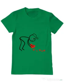 Tricou ADLER barbat Dovezi de dragoste 2 Verde mediu