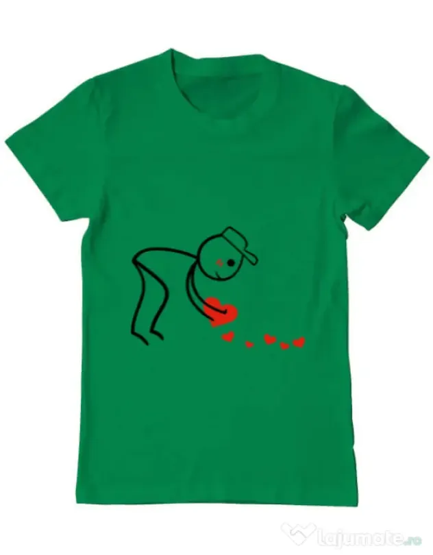 Tricou ADLER barbat Dovezi de dragoste 2 Verde mediu