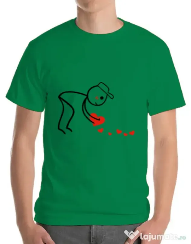 Tricou ADLER barbat Dovezi de dragoste 2 Verde mediu