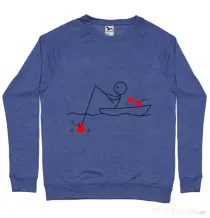Bluza ADLER barbat Fishing for love 1 Albastru melanj