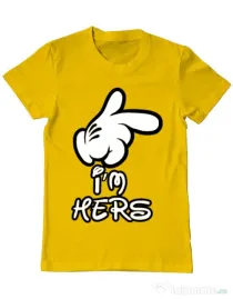 Tricou ADLER barbat I am hers Galben