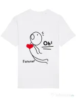 Tricou STANLEY STELLA barbat Our love story 2 Alb