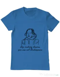 Tricou ADLER barbat Stop making drama Albastru azuriu