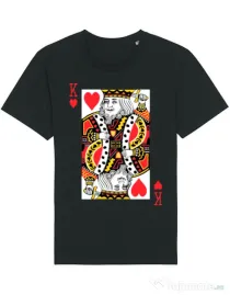 Tricou STANLEY STELLA barbat King of hearts Negru