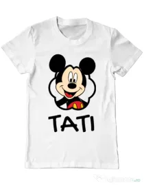 Tricou ADLER barbat Mouse daddy Alb