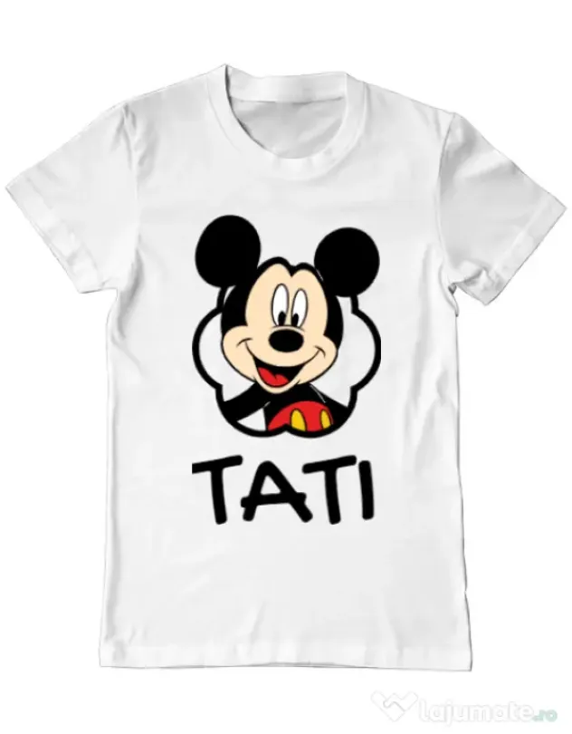Tricou ADLER barbat Mouse daddy Alb
