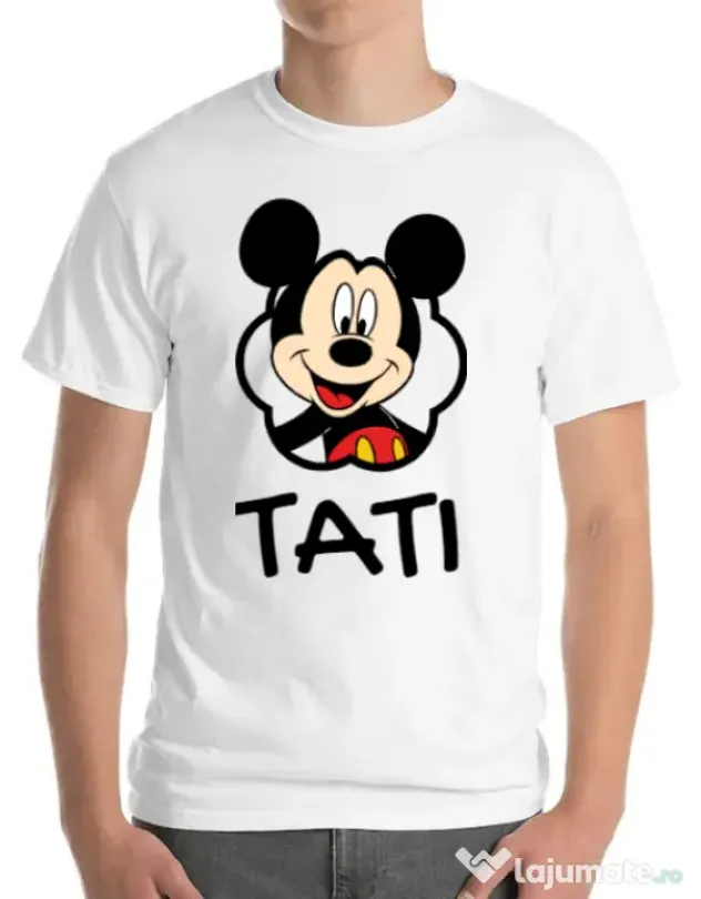 Tricou ADLER barbat Mouse daddy Alb
