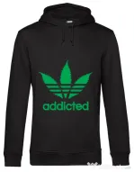 Hoodie barbat cu gluga Addicted Negru
