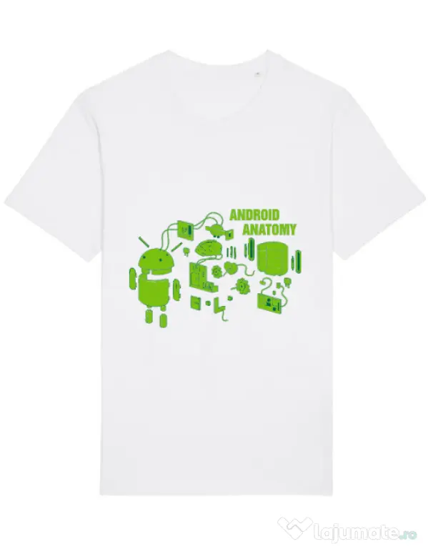 Tricou STANLEY STELLA barbat Android anatomy Alb