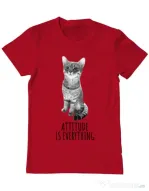 Tricou ADLER barbat Attitude is everything Rosu