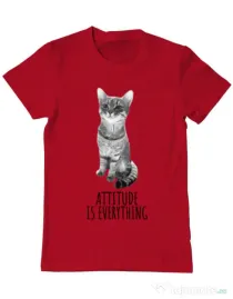 Tricou ADLER barbat Attitude is everything Rosu