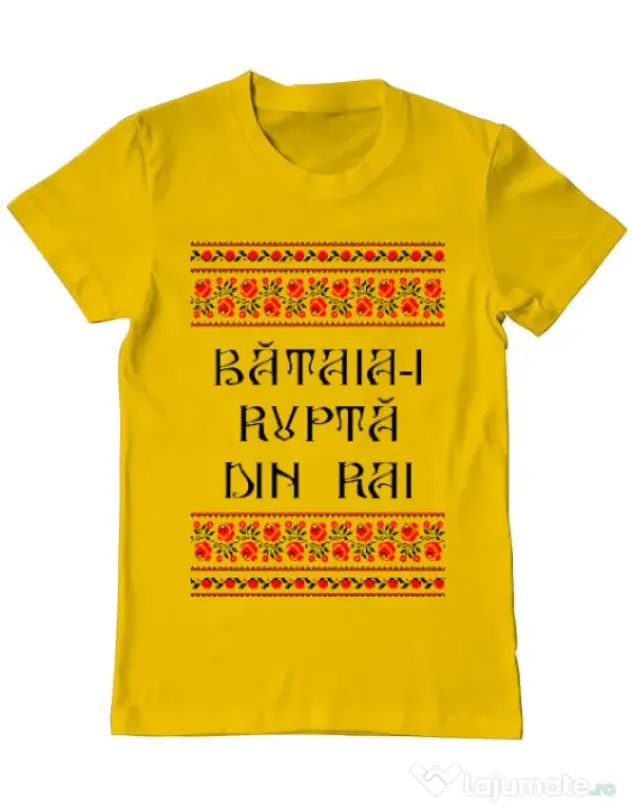 Tricou ADLER barbat Bataia e rupta din rai Galben