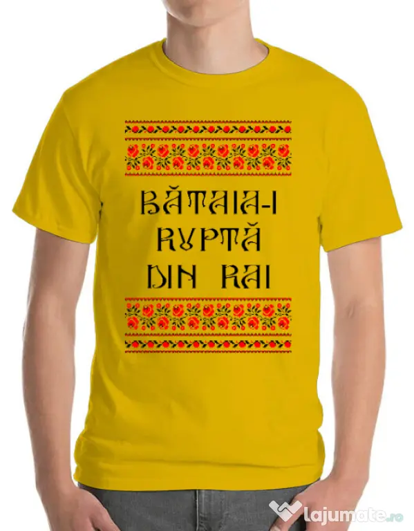Tricou ADLER barbat Bataia e rupta din rai Galben
