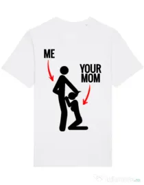 Tricou STANLEY STELLA barbat Me your mom Alb
