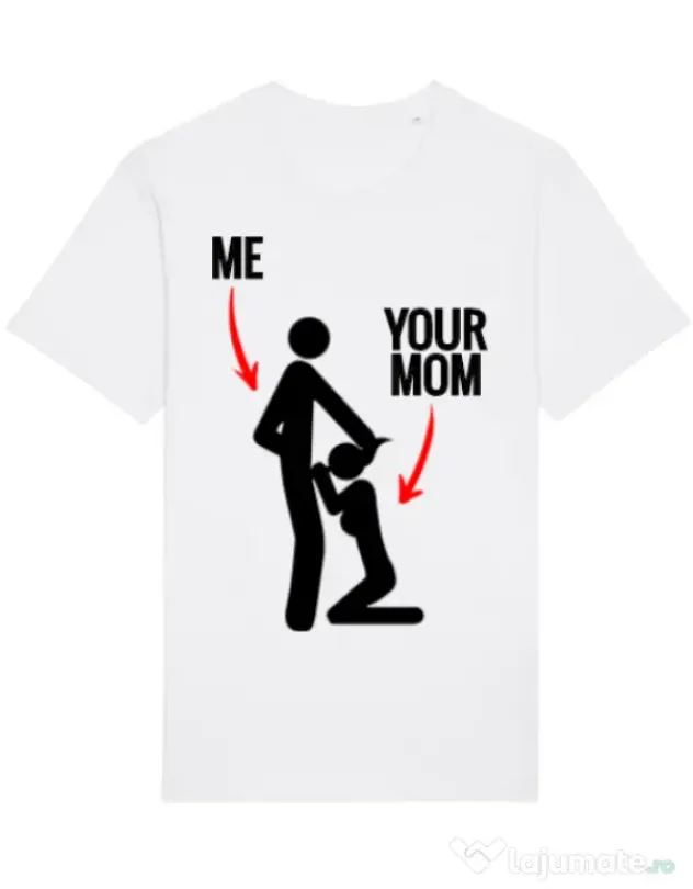 Tricou STANLEY STELLA barbat Me your mom Alb