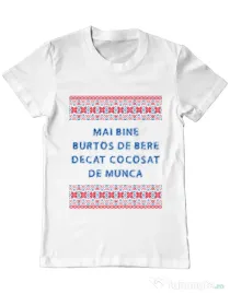 Tricou ADLER barbat Burtos de bere Alb