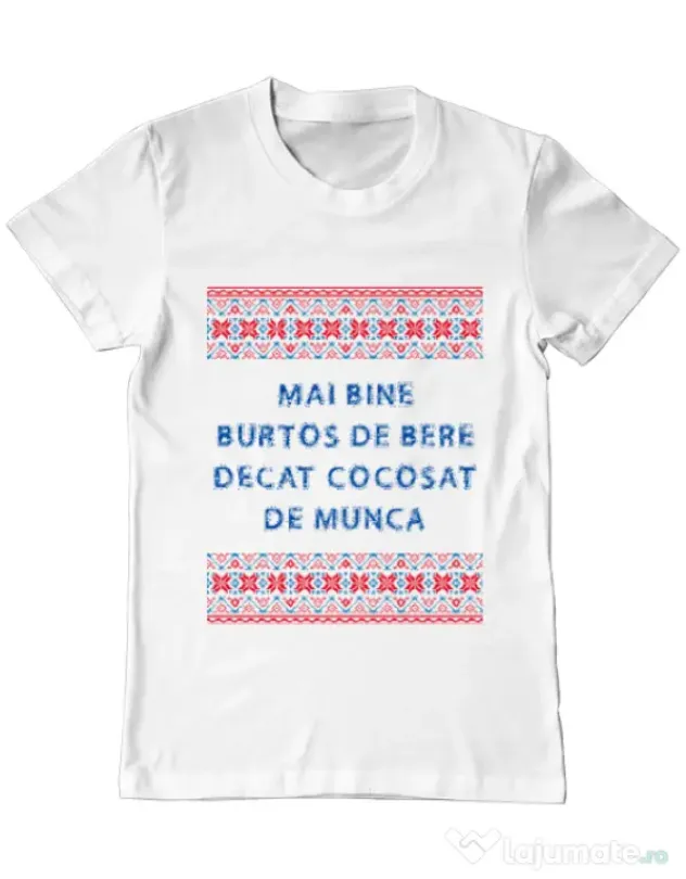 Tricou ADLER barbat Burtos de bere Alb