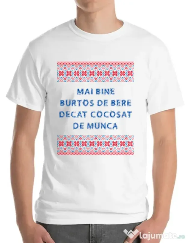 Tricou ADLER barbat Burtos de bere Alb