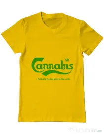 Tricou ADLER barbat Cannabis Galben
