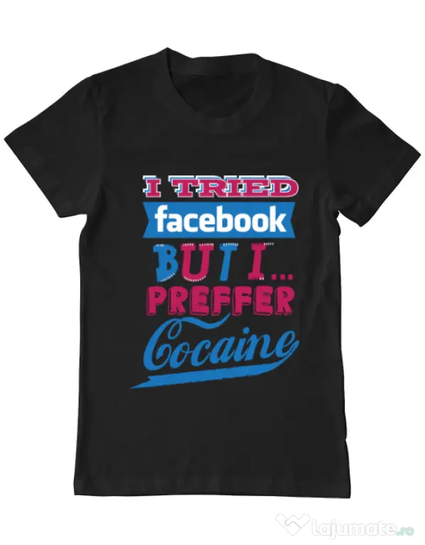 Tricou ADLER barbat I tried Bacebook Negru