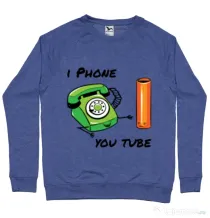 Bluza ADLER barbat Iphone youtube Albastru melanj