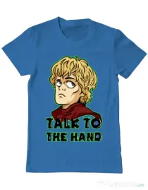 Tricou ADLER barbat Talk to the hand Albastru azuriu