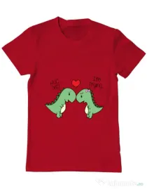 Tricou ADLER barbat Trex love Rosu