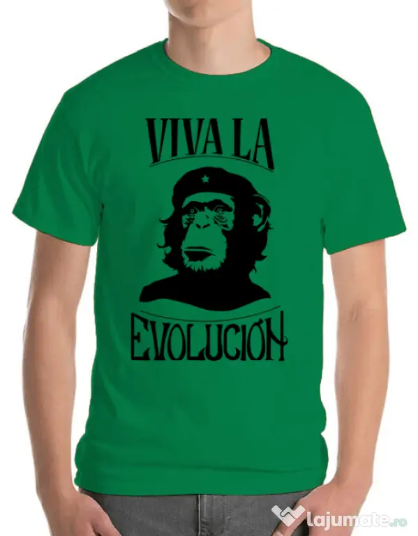 Tricou ADLER barbat Viva la evolucion Verde mediu