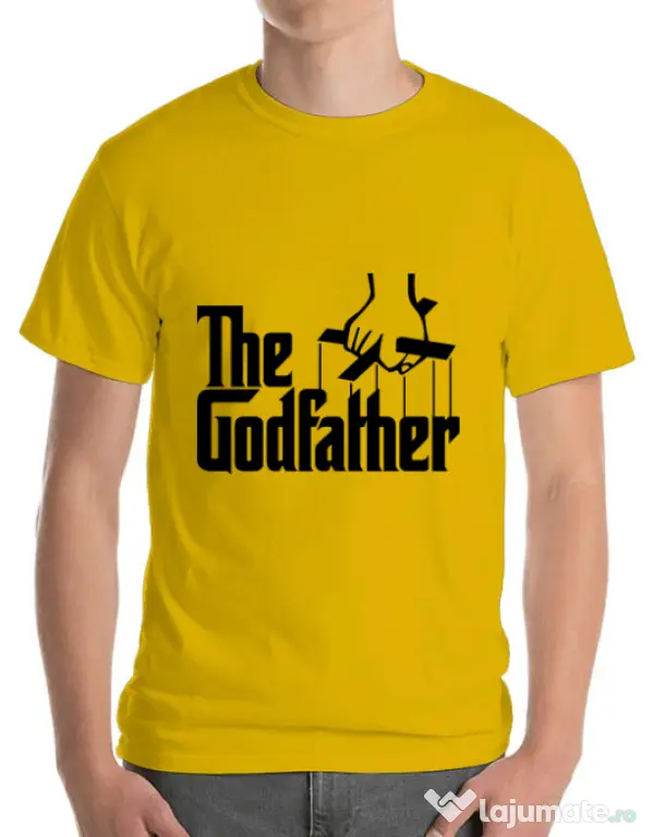 Tricou ADLER barbat The godfather Galben