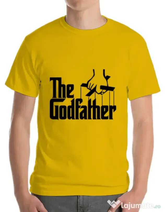 Tricou ADLER barbat The godfather Galben