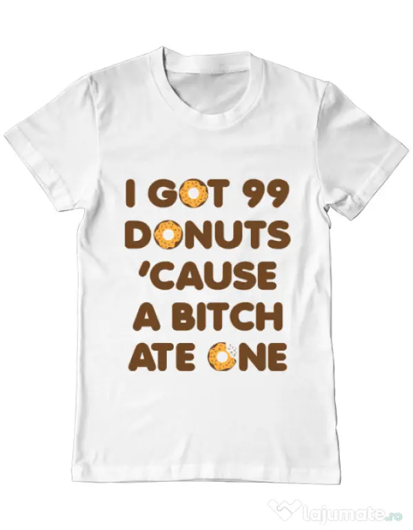Tricou ADLER barbat 99 Donuts Alb