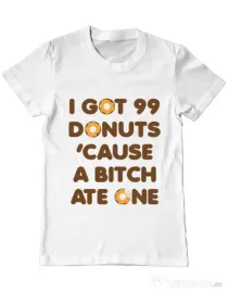 Tricou ADLER barbat 99 Donuts Alb
