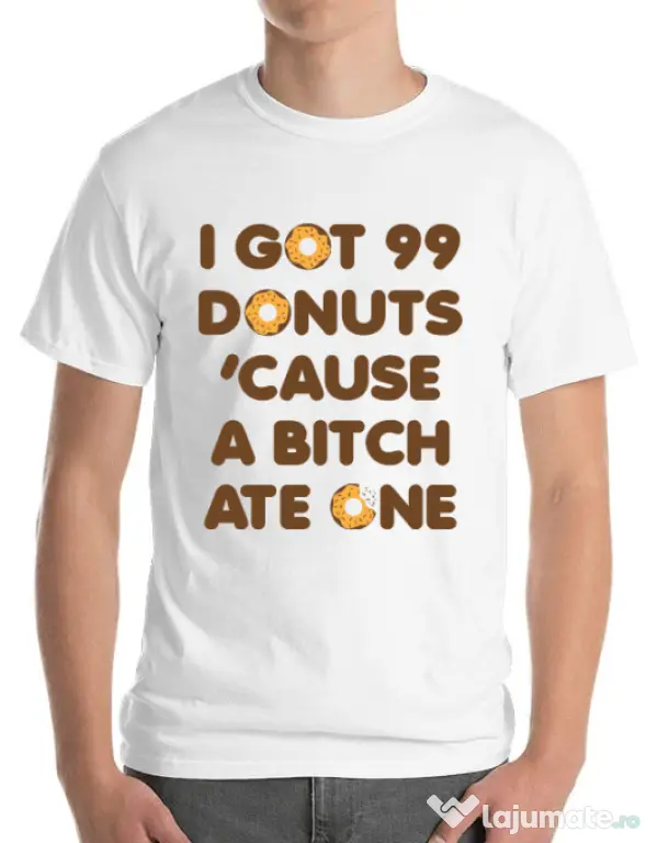 Tricou ADLER barbat 99 Donuts Alb